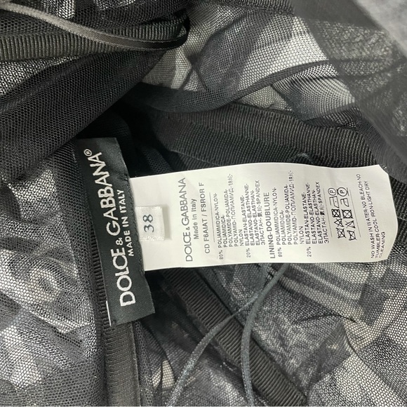 Dolce & Gabanna logo script draped off the shoulder midi dress - Picture 6 of 8